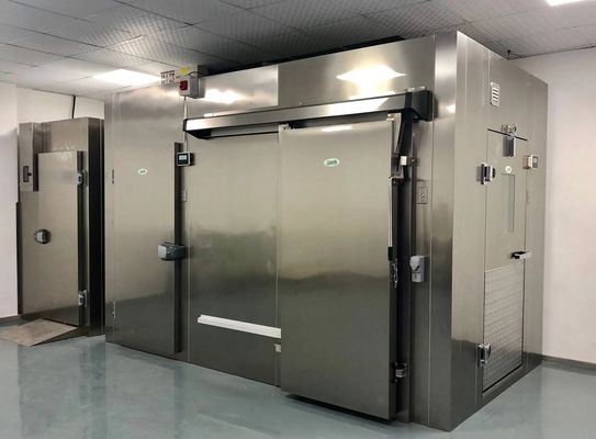 Совмещенный 304 низкого уровня и температура нержавеющей стали подгонял комнату морозильника холодную для замерли морепродуктов и мяса, который